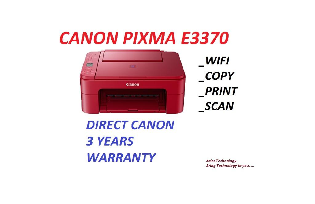 Ready Stock Printer New Canon Pixma E3370 Wifi Scan Print Copy In Seremban 2 Aeon Beside Tm Point Electronics Computers Others On Carousell