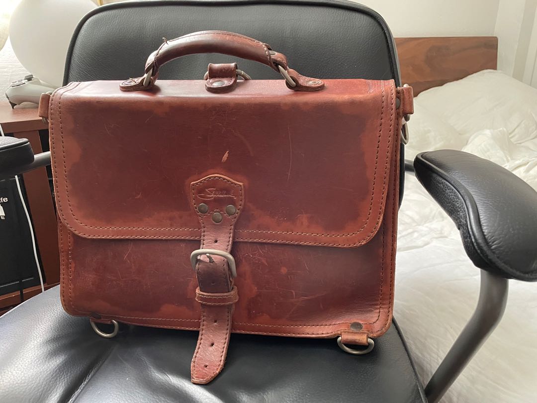 Saddleback Leather Classic Thin Briefcase in Chestnut Men s