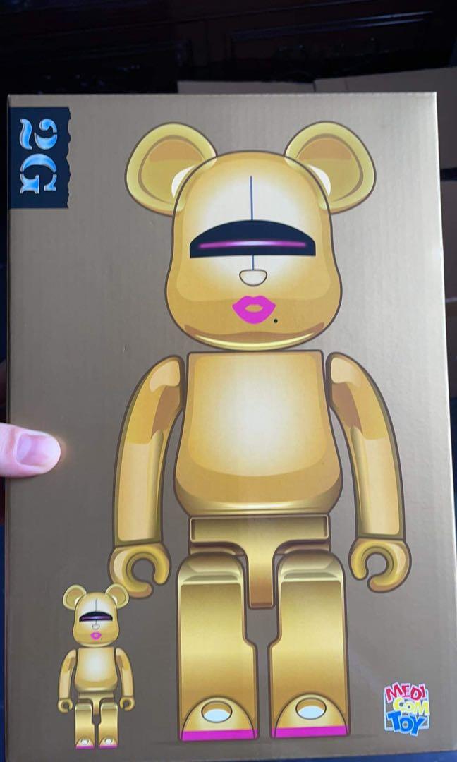 BE@RBRICK SORAYAMA × 2G GOLD 100％ 400％（A BATHING APE