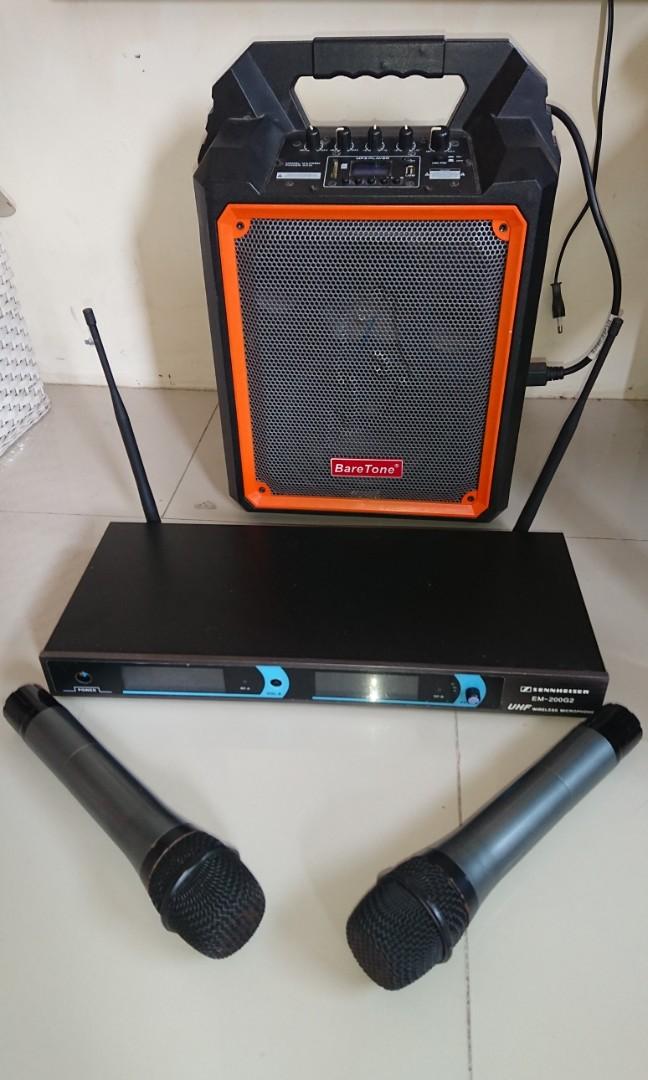 Speaker dan mic wireless portable Baretone