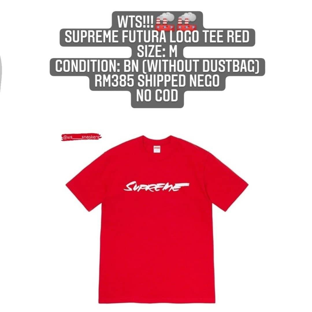 SUPREME FUTURA LOGO TEE RED, Men's Fashion, Tops & Sets, Tshirts