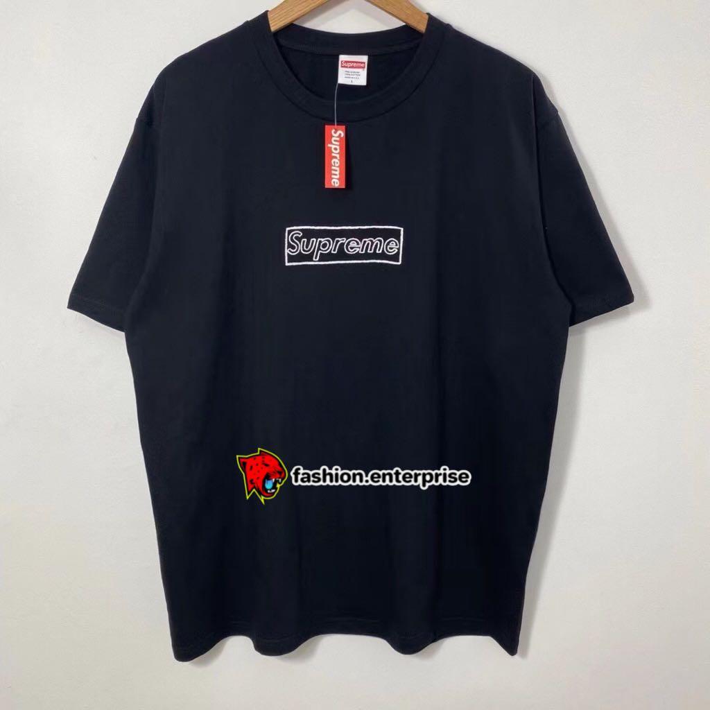 Medium色Supreme KAWS Chalk Logo Tee Black M