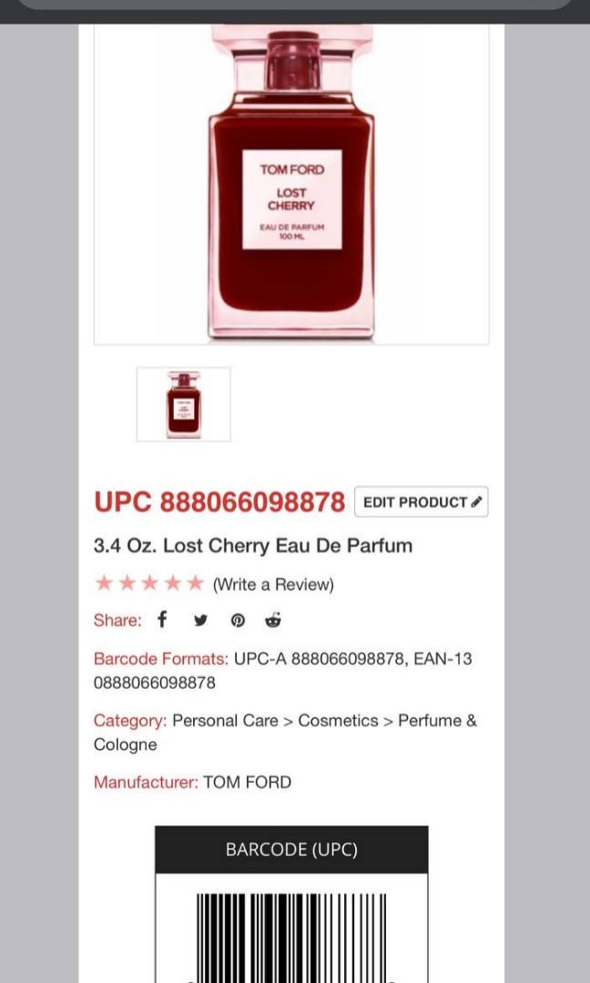 Tom Ford Lost Cherry 100ml EDP, Beauty & Personal Care, Fragrance &  Deodorants on Carousell