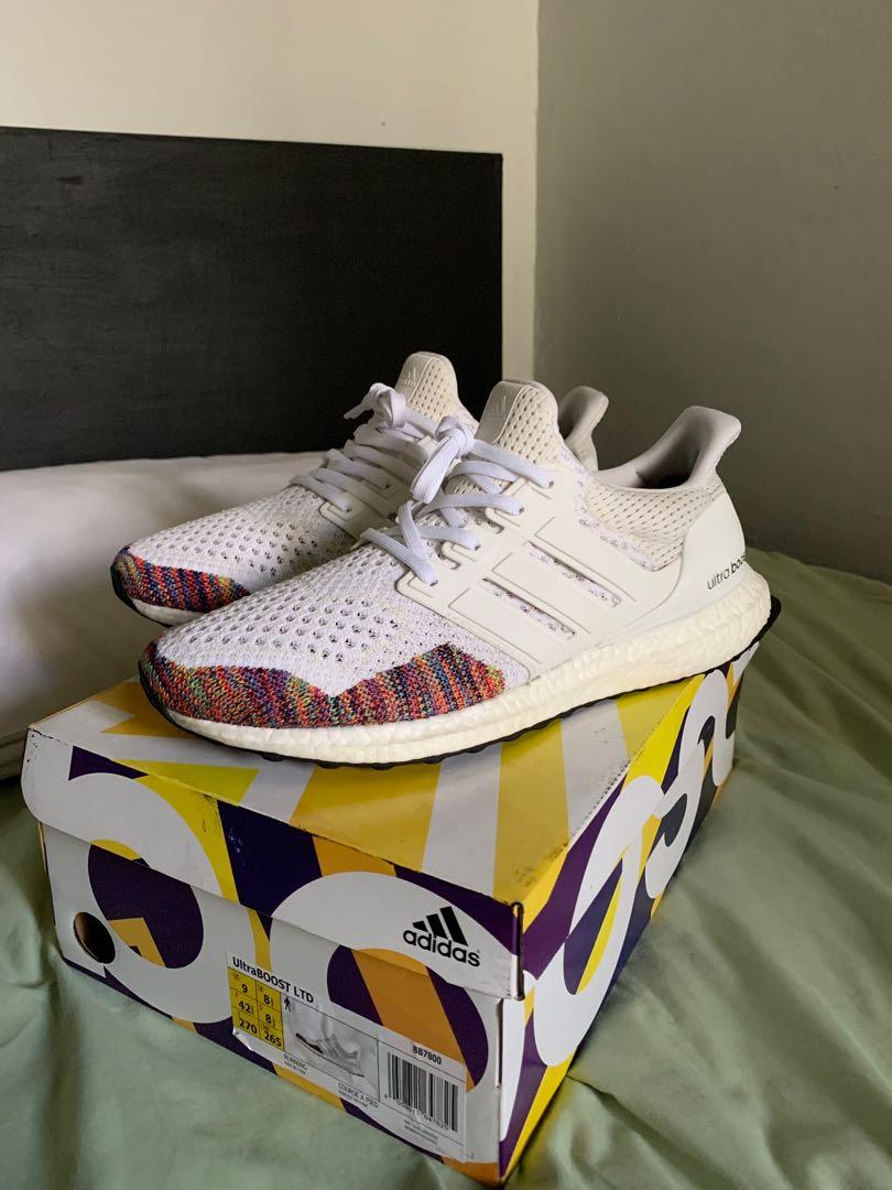 Adidas ultra boost top 1.0 multicolor toe white