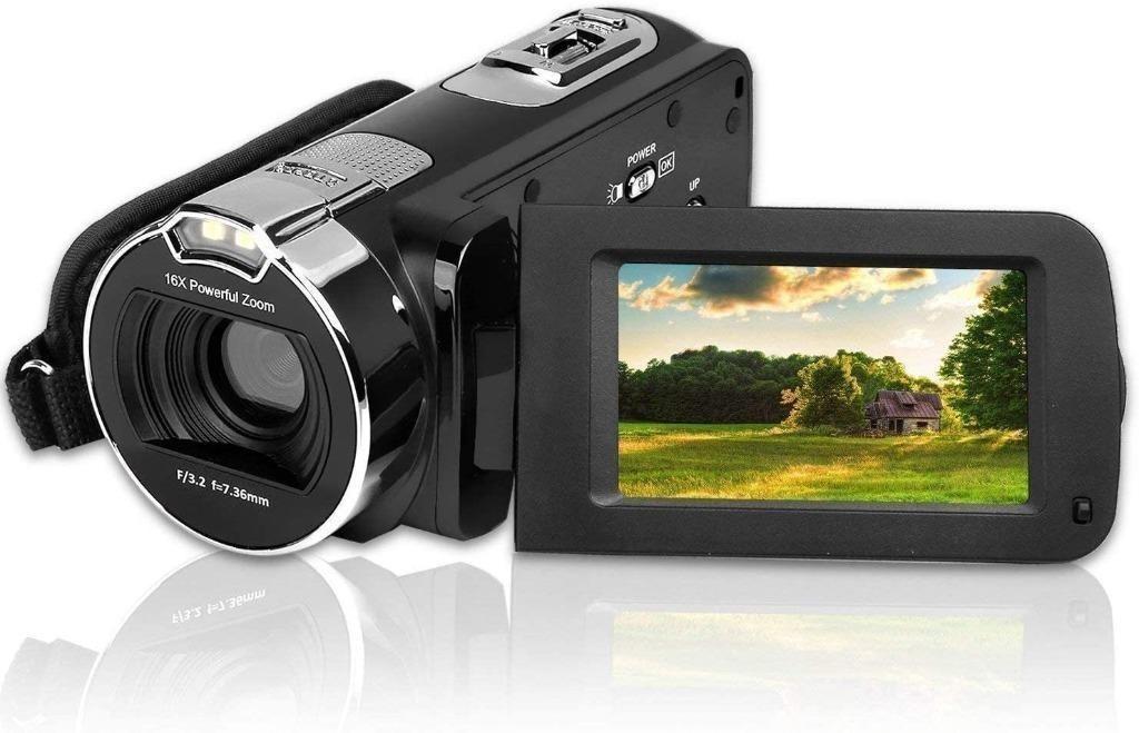 Video Camera Camcorder, CamKing 24MP HD 1080P Digital Video Camera 16X  Digital Zoom Camera with 3.0" LCD and 270 Degree Rotation Screen Vlogging  Camera for Youtube ????T3104????, Photography, Video Cameras on Carousell