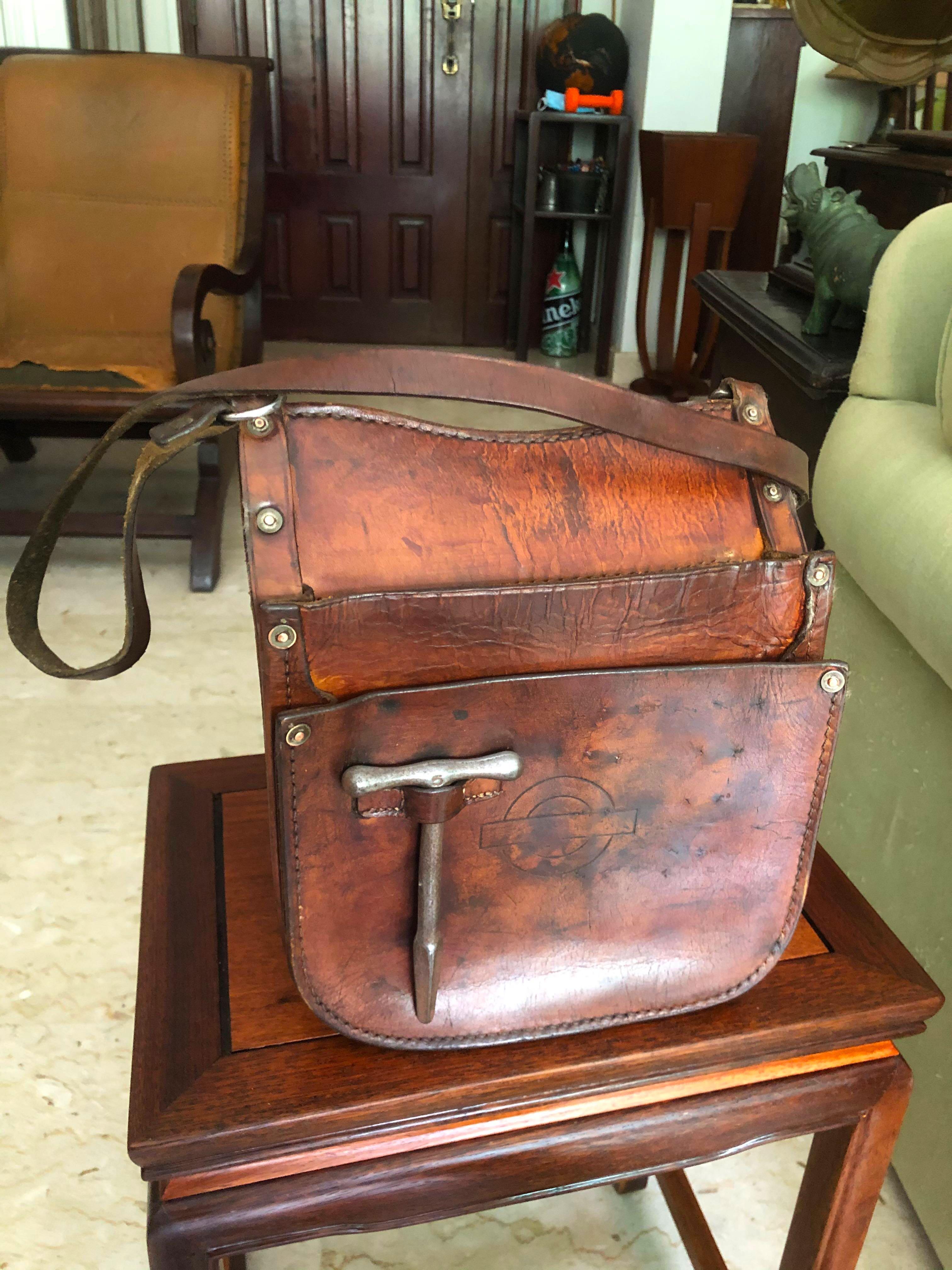 Bus conductor sales leather money bag