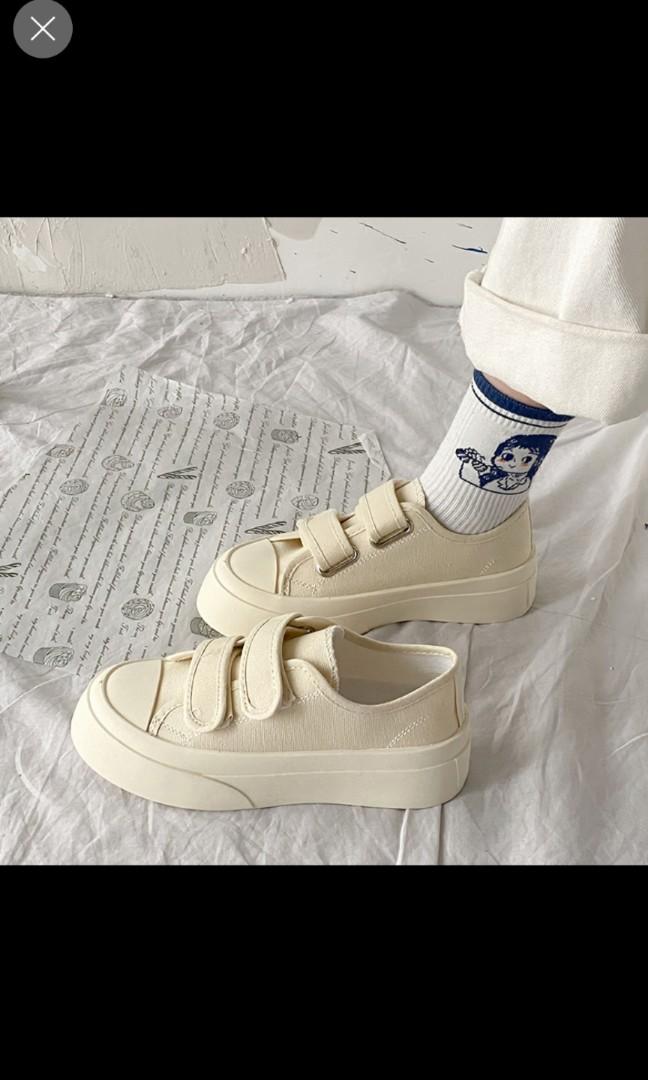 White velcro clearance sneakers womens