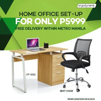 Work from home table chair set