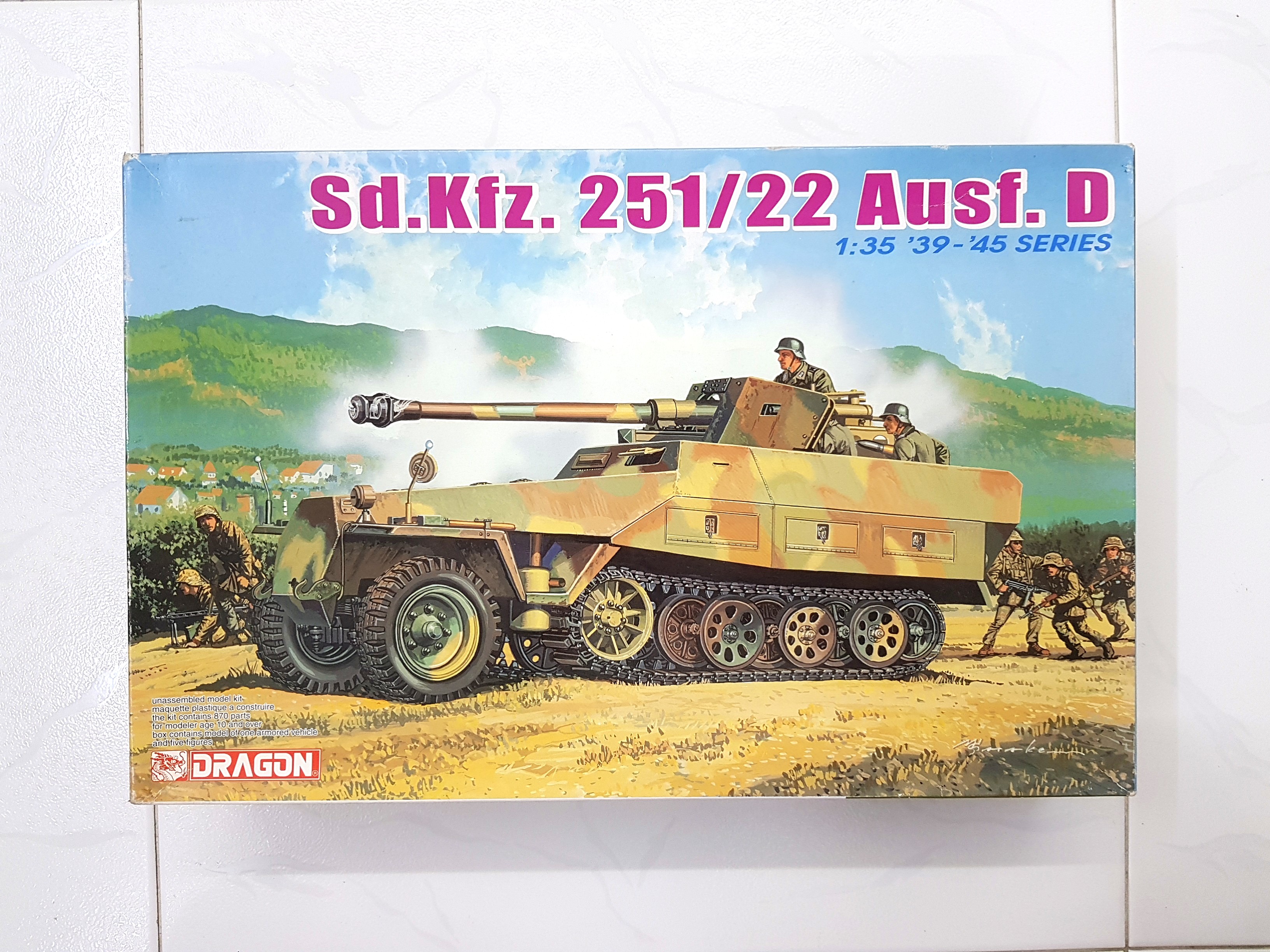 1/35 Dragon #6248 German Halftrack Sd Kfz 251/22 Ausf D c/w Bonus 4 ...