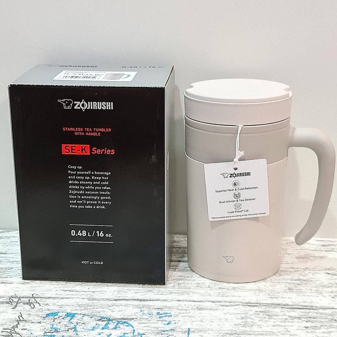 2021 Zojirushi Stainless Tea Tumbler with Handle 480ml, Furniture