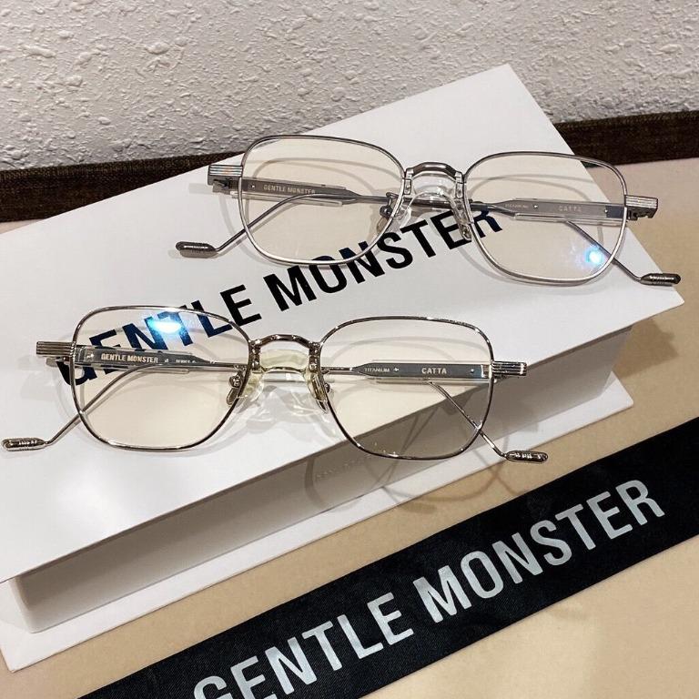 代購 GENTLE MONSTER墨鏡 新品上市 Catta C2 方形鏡框 男士眼鏡 女生眼鏡 GM墨鏡 情侶太陽眼鏡 防輻射藍光眼鏡 平光眼鏡鏡框  時尚潮流眼鏡 超輕鈦合金眼鏡