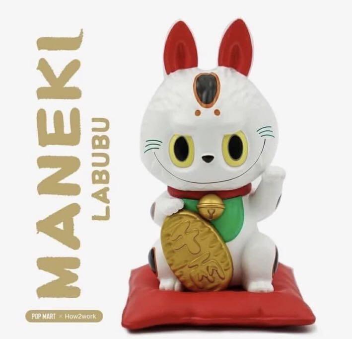 全新POP MART MANEKI LABUBU 招財貓日本限定How2work by Kasing Lung 