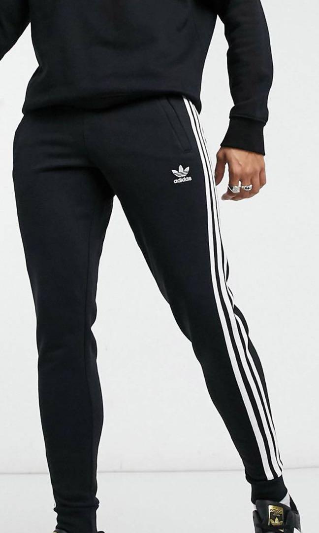 Adidas 3 Stripe Skinny Joggers Men s Fashion Bottoms Joggers on