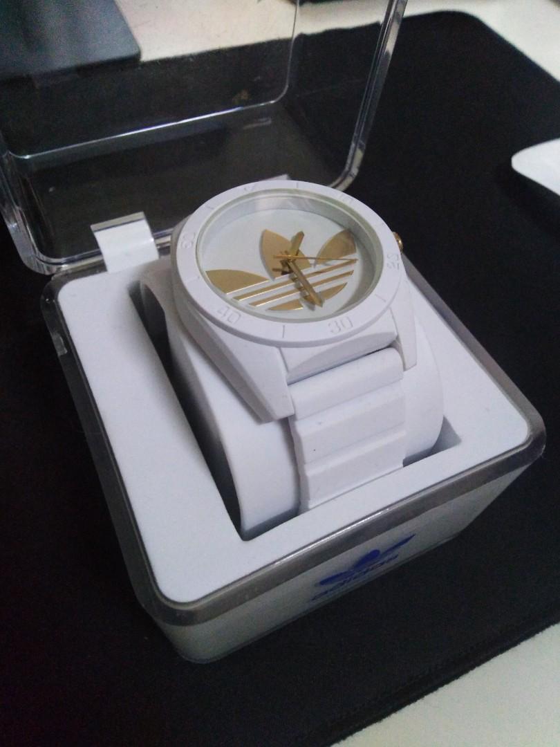 Adidas santiago watch white sales