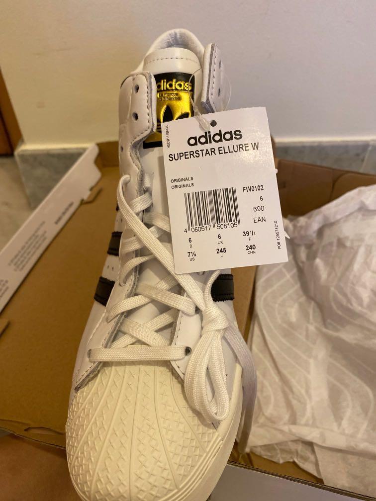 Adidas superstar wedge sneakers . Size US 7.5