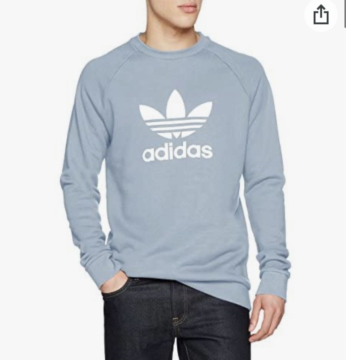 Adidas originals sales trefoil crewneck sweatshirt