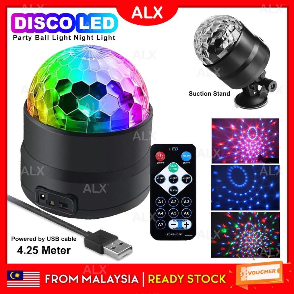 ALX USB LED Bola Pesta Disco Light Night Lampu Sound ...