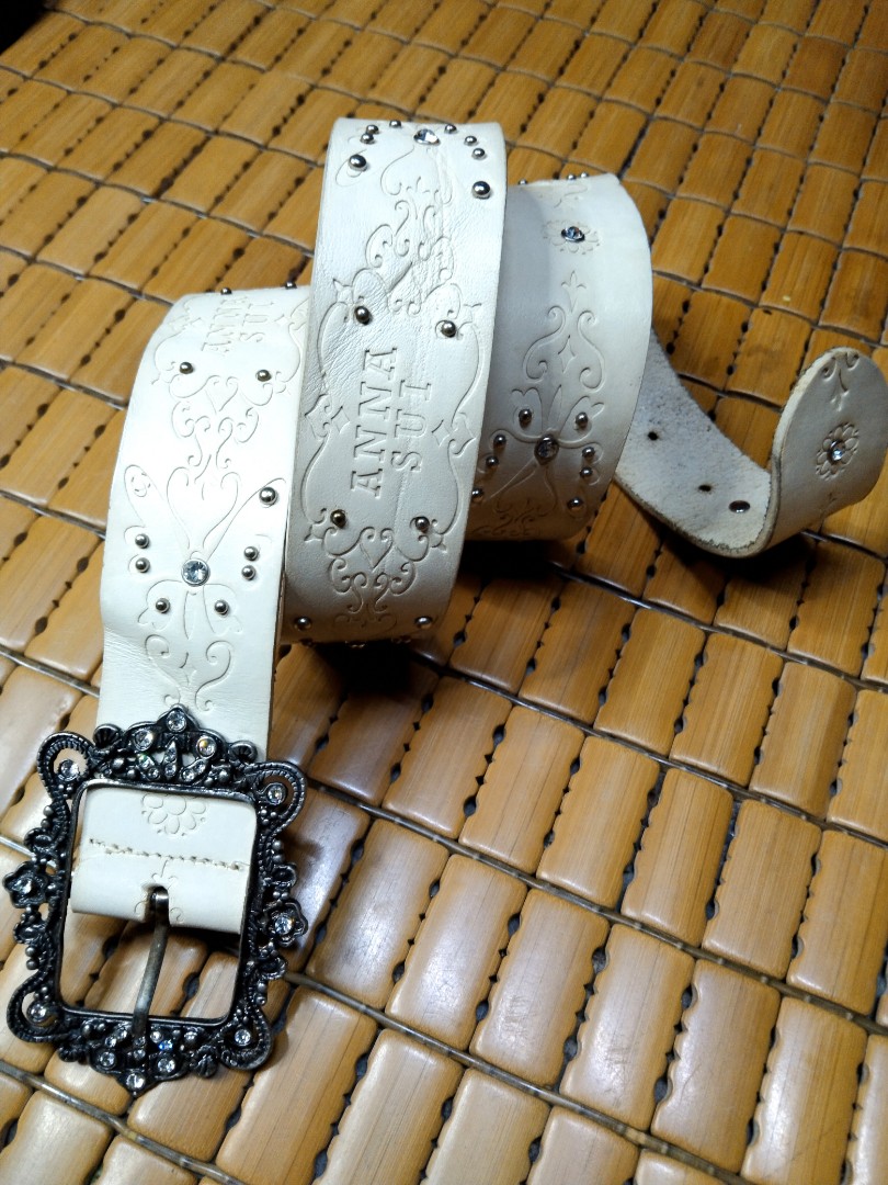 Anna Sui Stud Leather Belt..., Women's Fashion, Watches  Accessories,  Belts on Carousell