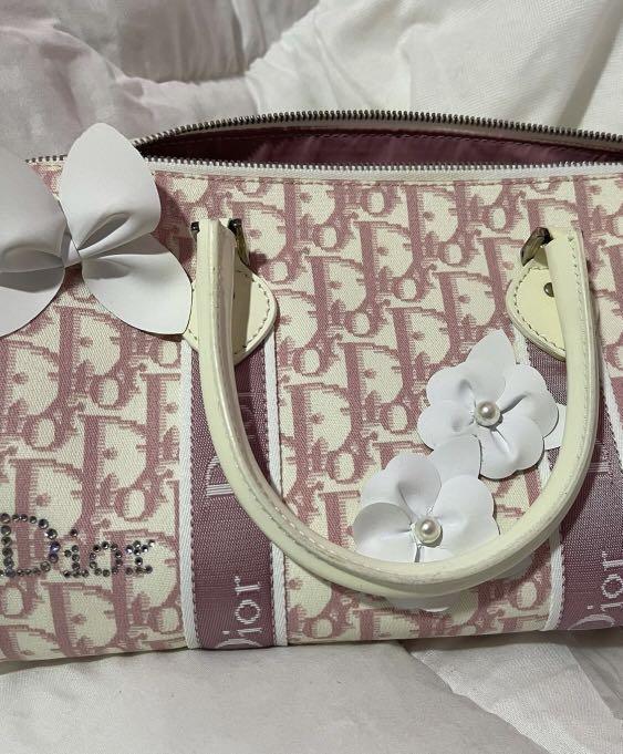 Authentic Pink Dior Boston Bag, Luxury, Bags & Wallets on Carousell