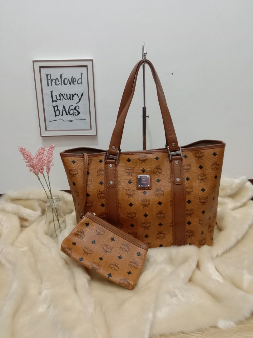 Authentic MCM tote bag, Luxury, Bags & Wallets on Carousell