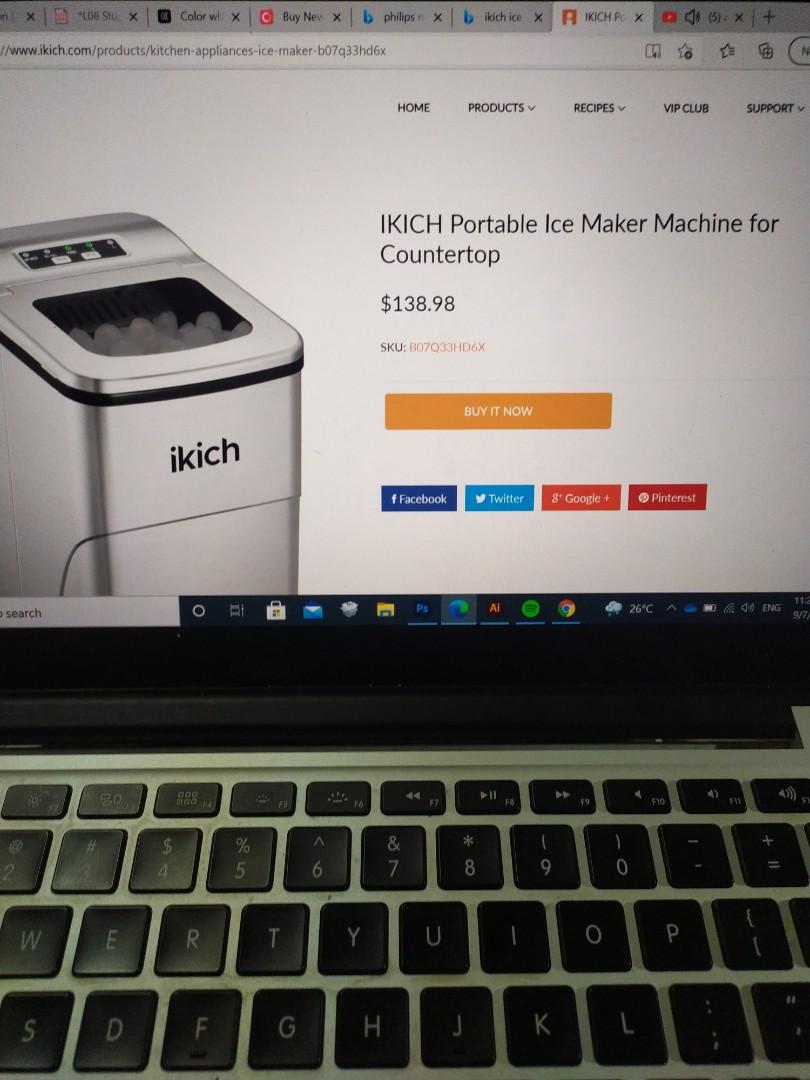 BNIB IKICH PORTABLE ICE MAKER MACHINE, TV & Home Appliances, Kitchen