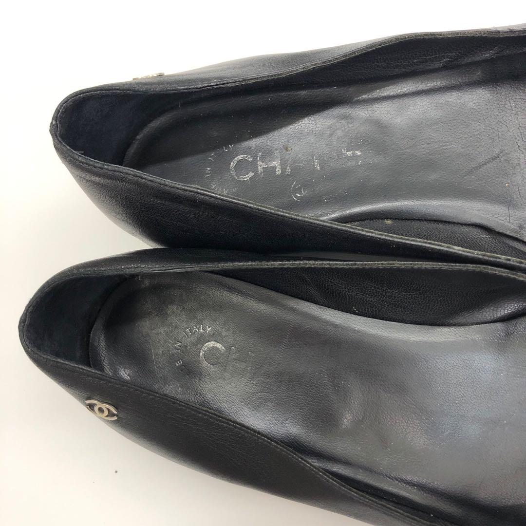 Discounted CHANEL BLACK POINTED SHOES 217012956 Women s Fashion Footwear Flats on Carousell