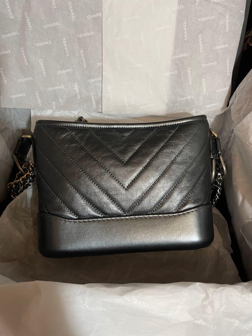 BrandBeSure - Chanel Grey Calf Leather Small Gabrielle