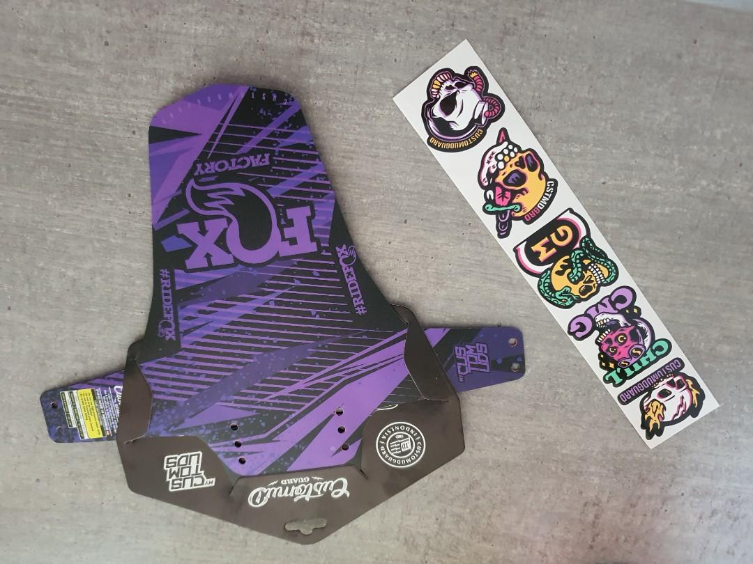 Fox Custom mudguard for bicycles mtb polygon to design fox Purple