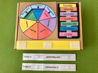 Days of The Week Spinner Task Box