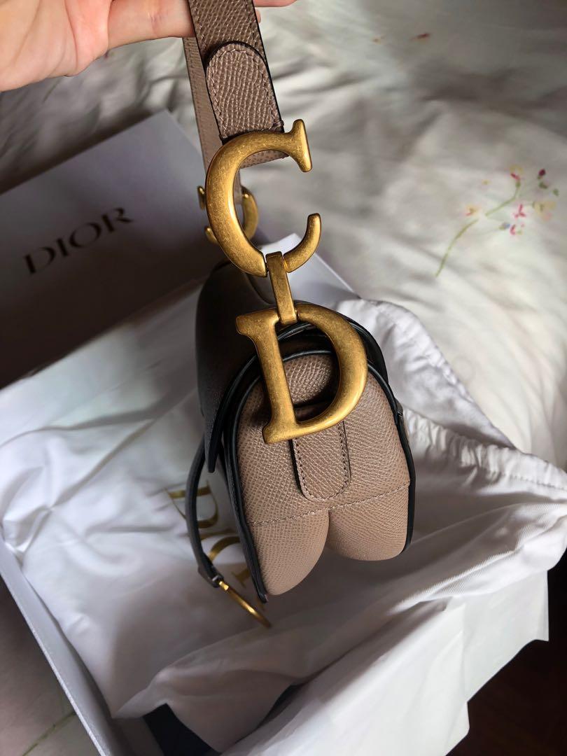 Dior Saddle Bag Warm Taupe Medium, Women's Fashion, Bags & Wallets ...