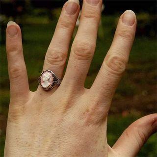 For Sale I have this Great   Victorian Pink Lady Cameo Silver Size 7 Women's Ring  Size 7  Resin Cameo  Nice Stainless Setting  Very good condition and quality  #cameo #jewelry #ring #victorian #pink