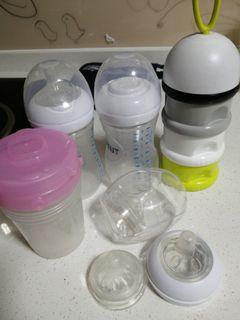 Free milk bottles and teeth, boxes...