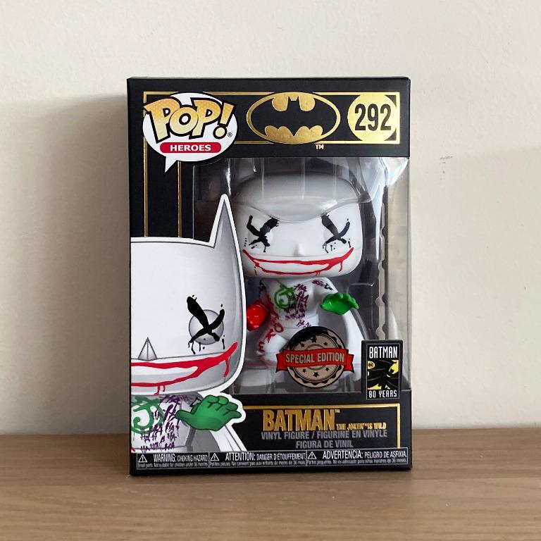 BATMAN Joker's Wild Funko Pop Vinyl New in Mint Box Protector EE sticker
