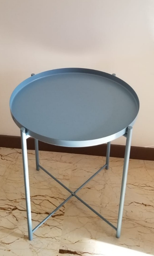 Gladom IKEA Tray Table (blue) 45×53cm, Furniture & Home Living