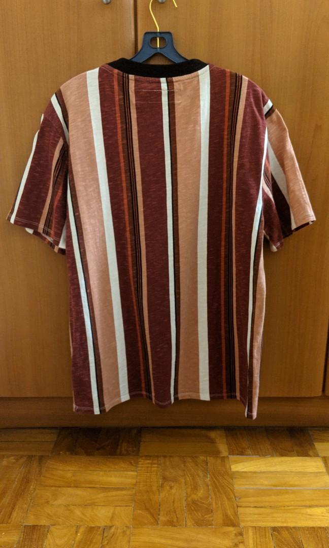 Guess Originals Oversized Sayer Striped Tee Men s Fashion Tops Sets Tshirts Polo Shirts on Carousell