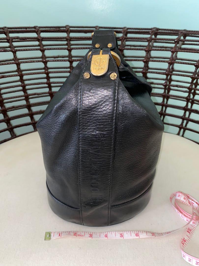 Guy Laroche Leather Bucket Bag - Black Bucket Bags, Handbags - GUY20301