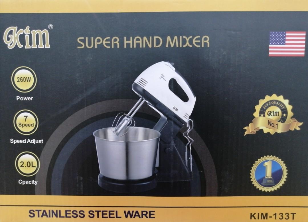 Hand Mixer (Category: Bakeware) located in Marikina City. Submitted by v3_m3v (Listing ID 1099681506, Image 1). Description: Kim Hand/Stand Mixer 7 Speed 260 watts.