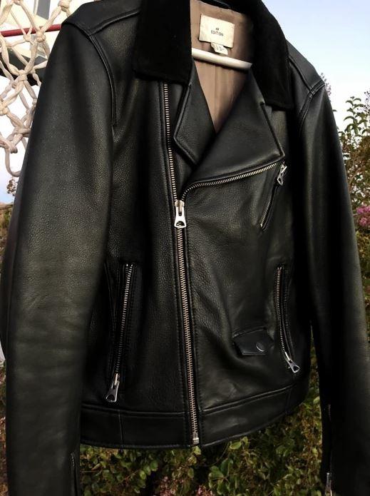 H&m edition leather biker jacket hotsell
