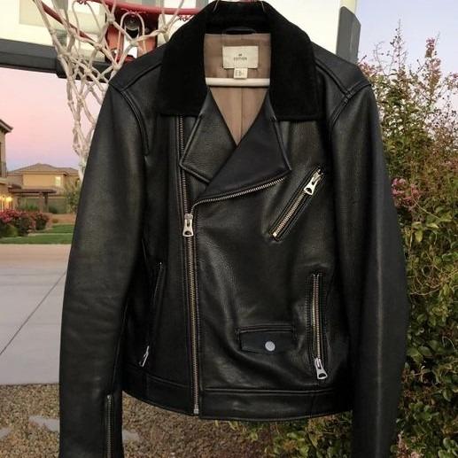 H&m edition leather biker on sale jacket