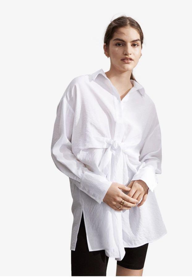 H&m tie front sales top