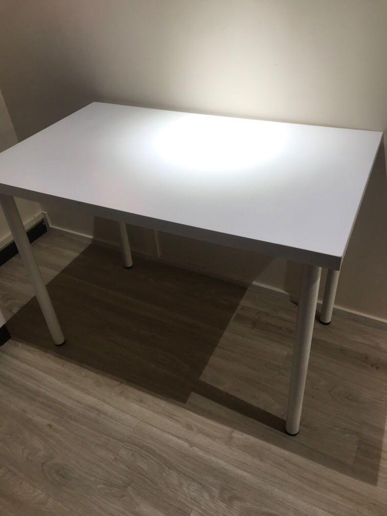 Ikea study table white, Furniture & Home Living, Furniture, Tables