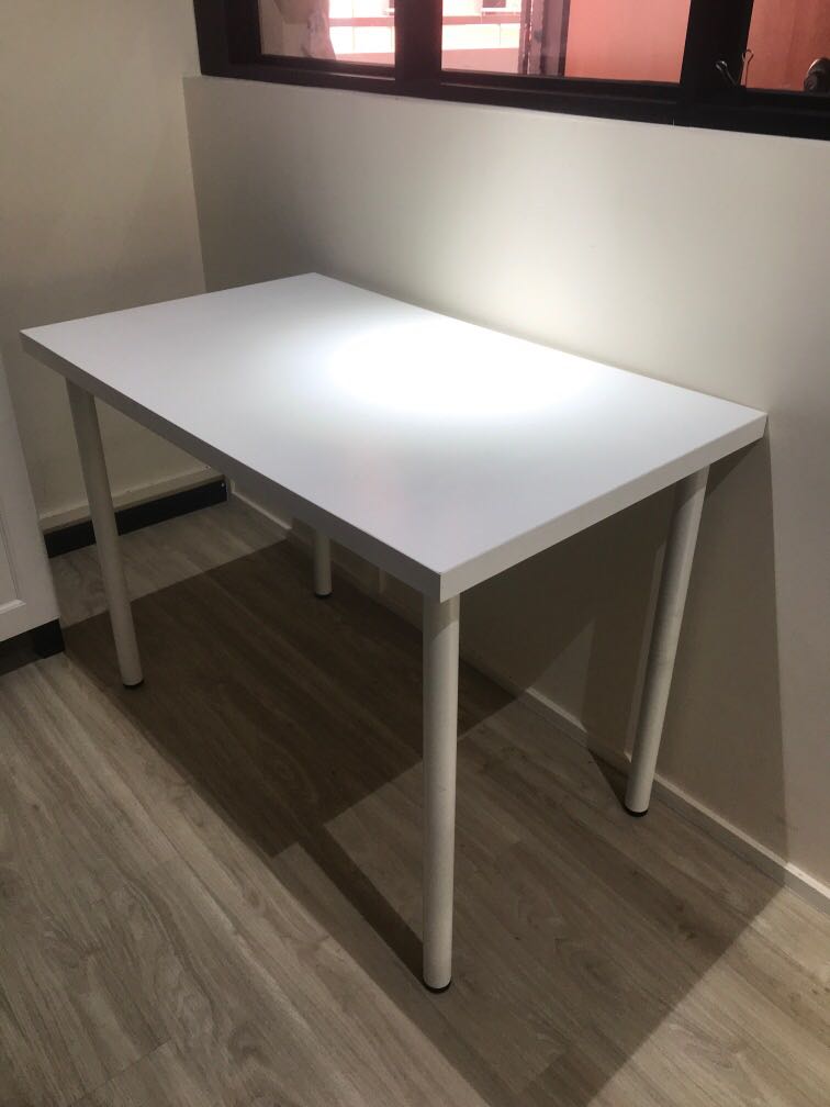 Ikea study table white, Furniture & Home Living, Furniture, Tables