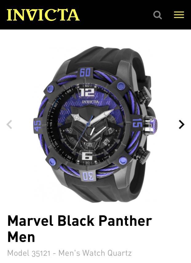 Invicta marvel outlet watches black panther