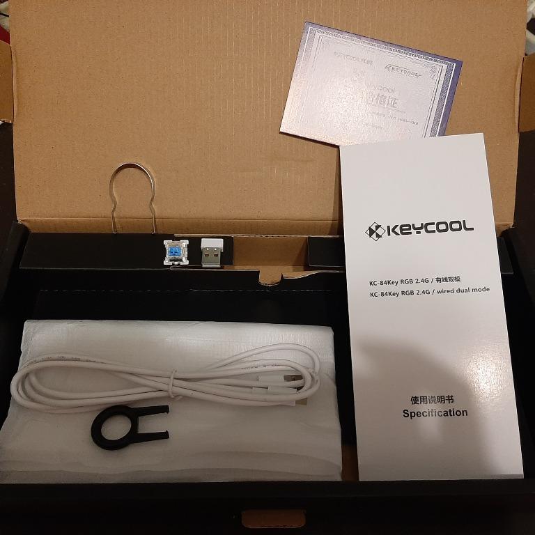 RGB backlight hot swap 2.4Ghz wireless USB mechanical keyboard KC84 ...