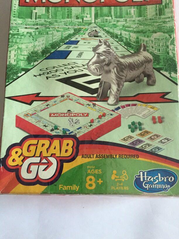 Monopoly Grab & Go (Category: Board Games & Puzzles) located in Pasay City. Submitted by redgiftshop (Listing ID 1099560203, Image 3). Description: Age : 8+ 2-4 players or Family Contents: Gemeboard, gameboard label , card sheet, Monopoly Money 3 dice, 32 Houses , 12 Hotels, Game guide direct bought in US product code: Victoria .