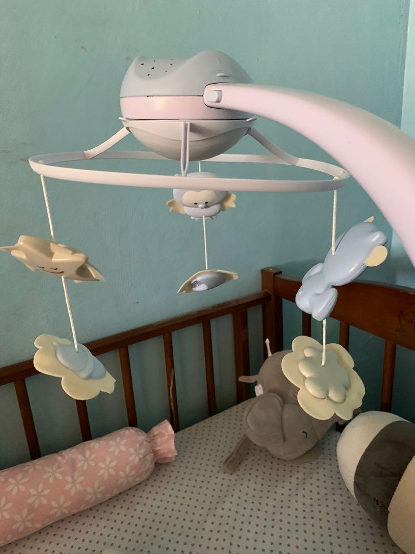 Musical baby crib mobile (Category: Cots & Cribs) located in Quezon City. Submitted by nahnah0004 (Listing ID 1099711146, Image 1). Description: Bought it at 3800 Rarely used With music and lights Battery operated Sf c/o buyer.