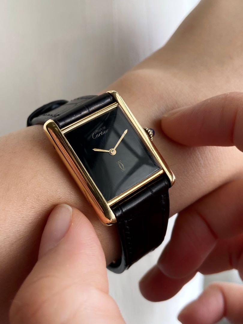 Cartier tank outlet black