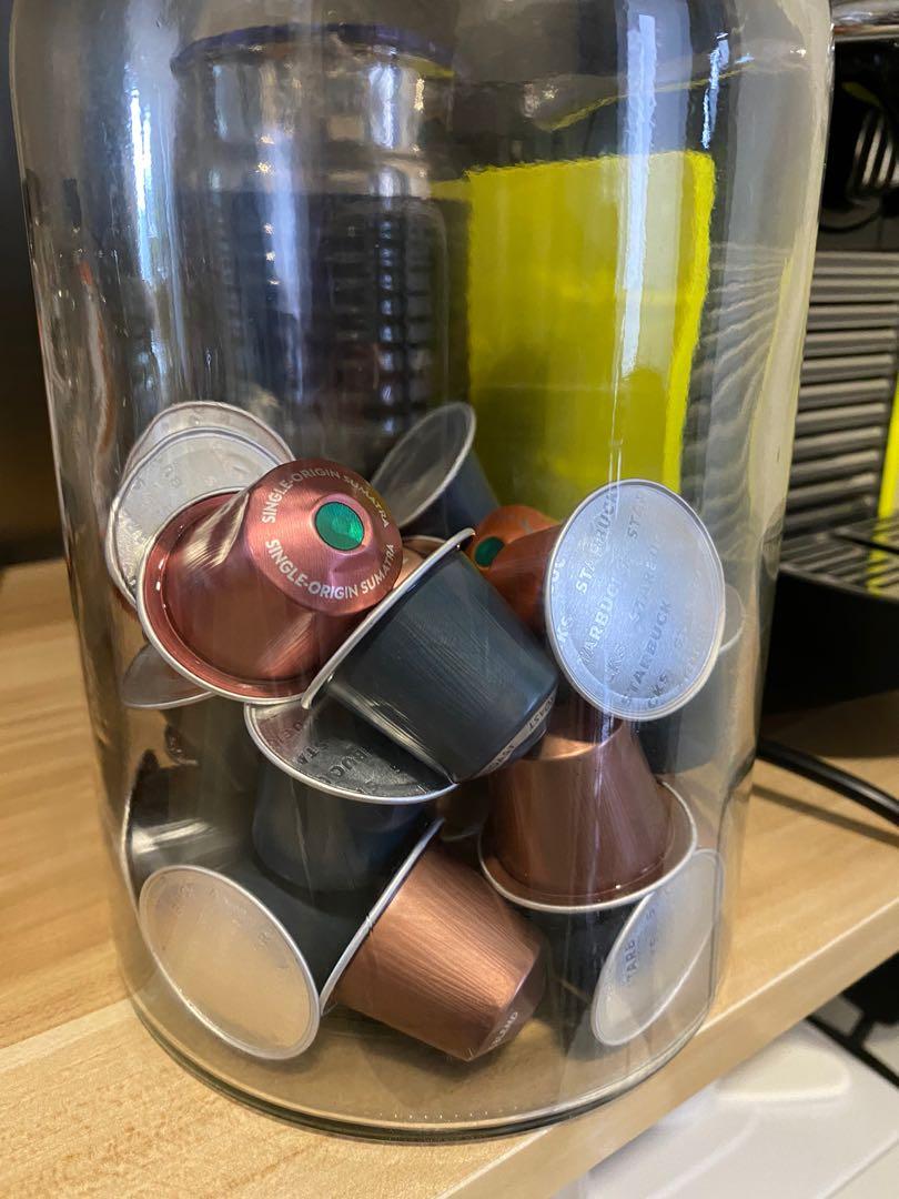 Nespresso Pixie Coffee Machine and Aerocinno with Starbucks pods, TV