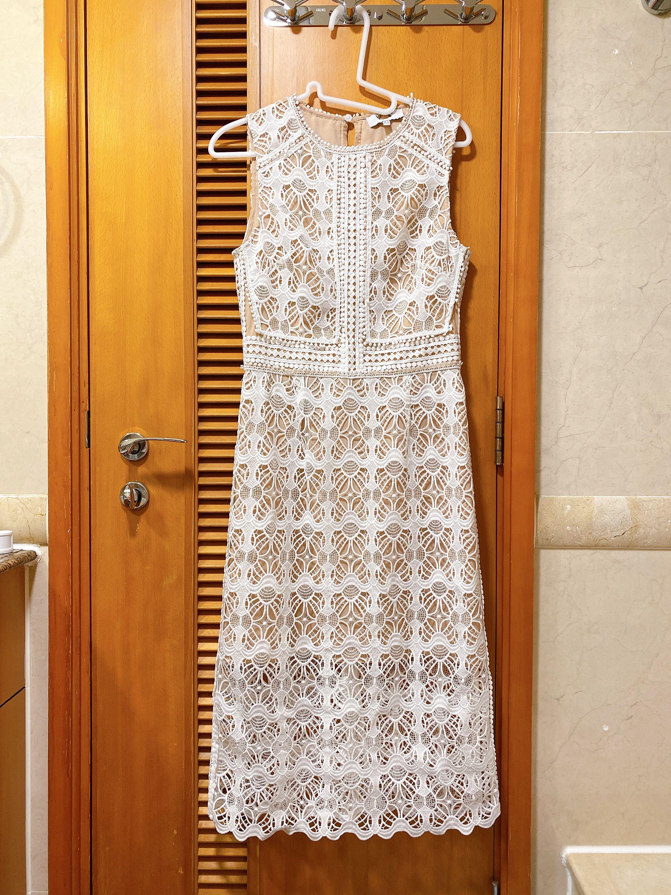 Reiss coral lace dress sale