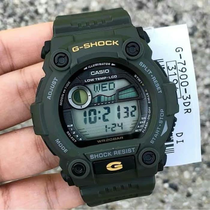 New stock g shock mat moto army green original